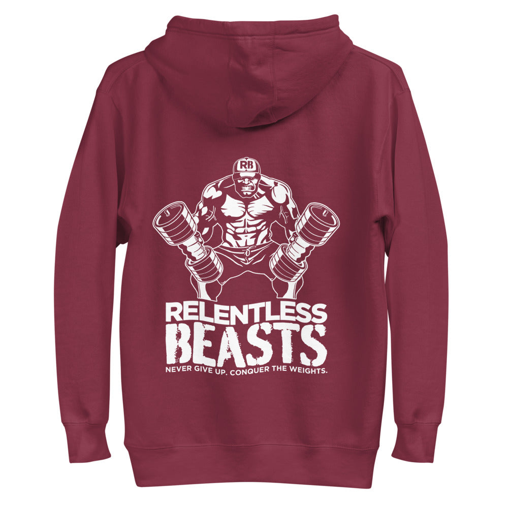 RELENTLESS BEASTS 'Beast Man' Bodybuilding u0026 Gym Wear Pull-Over Hoodie