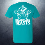 Relentless Beasts Turquoise 'Beast Man' T-Shirt Back Print