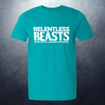 Relentless Beasts Turquoise 'Beast Man' T-Shirt front Print