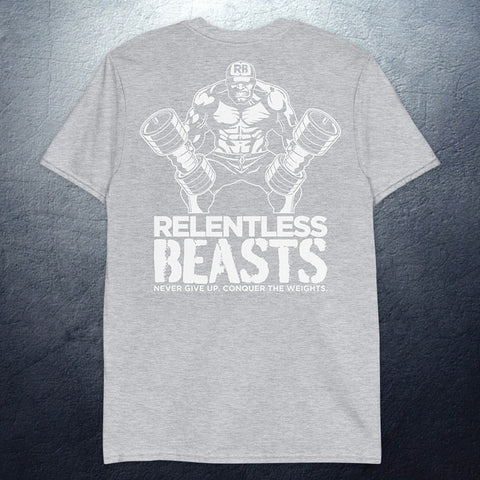 Relentless Beasts Light Grey 'Beast Man' T-Shirt Back Print