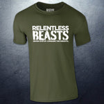 Relentless Beasts Military Green 'Beast Man' T-Shirt Front Print