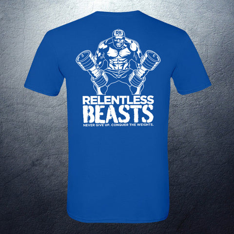 Relentless Beasts Royal Blue 'Beast Man' T-Shirt Back Print