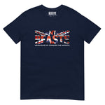 RELENTLESS BEASTS 'Great Britain Logo’ Bodybuilding & Gym Wear Navy T-Shirt Front Print