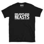 RELENTLESS BEASTS 'Stone Lifting Beast' Bodybuilding, Strongman & Gym Wear Black T-Shirt Front Print