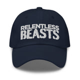 RELENTLESS BEASTS 'Original Logo' Bodybuilding & Gym Wear Navy Blue Cap Hat