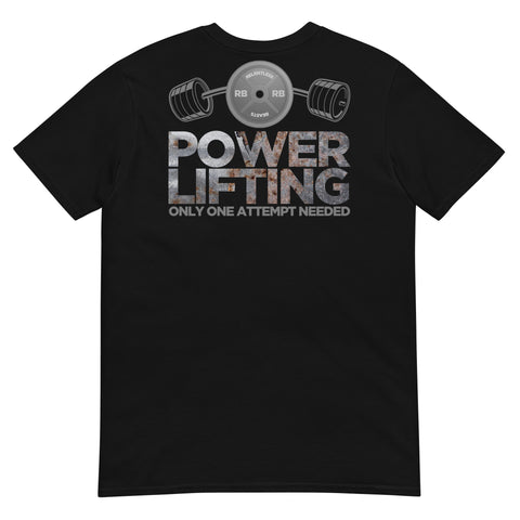 RELENTLESS BEASTS 'Powerlifting' Bodybuilding & Strongman Gym Wear Black T-Shirt Back Print