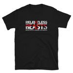 RELENTLESS BEASTS 'England Logo’ Bodybuilding & Gym Wear Black T-Shirt Front Print