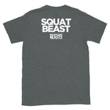 RELENTLESS BEASTS Bodybuilding & Gym Wear Grey ‘Squat Beast’ T-Shirt Back Print