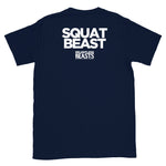 RELENTLESS BEASTS Bodybuilding & Gym Wear Blue ‘Squat Beast’ T-Shirt Back Print