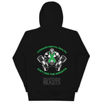 RELENTLESS BEASTS 'Mental Health' Bodybuilding & Strongman Gym Wear Black Pull-Over Hoodie (Back Print)