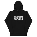 RELENTLESS BEASTS 'Mental Health' Bodybuilding & Strongman Gym Wear Black Pull-Over Hoodie (Front Print)